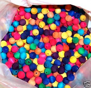 25 12mm Colored Beads bird toy parts parrots cages