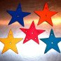 2 Large Colored Leather Stars bird toy parts parrot craft