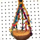 FANCY COCONUT SWING bird toy parrots cages perch canary