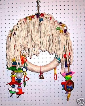 SUPER SHAGGY SWING bird toy parrots cages perches rope