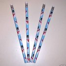 4 CHRISTMAS PENCILS toys gifts prizes kids loot bags