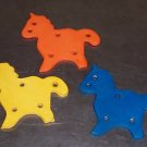2 Colored Leather Horses bird toy parts parrots cages