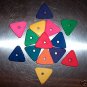 8 Colored Leather Triangles bird toy parts parrots cage