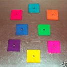 8 Colored Leather Squares bird toy parts parrots cages