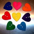 2 Colored Leather Hearts bird toy parts parrots cages