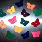 8 SML Colored Leather Butterflies bird toy parts parrots
