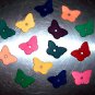8 SML Colored Leather Butterflies bird toy parts parrots