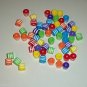 25 STRIPED TRIANGLE BEADS acrylic bird toys parrots cages parts