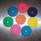 8 Colored Leather Conchos bird toy parts parrots cages crafts horses