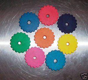 8 Colored Leather Conchos bird toy parts parrots cages crafts horses
