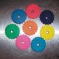 8 Colored Leather Conchos bird toy parts parrots cages crafts horses