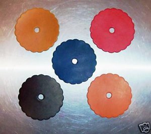 2 GIANT Leather CONCHOS bird toy part parrot cage craft