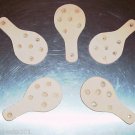 2 Drilled Leather Paddles bird toy part parrot supplies