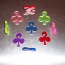 5 Drilled Acrylic CLUBS bird toy parts parrots crafts