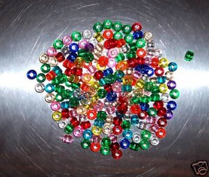 500 Multi Color Pony beads bird toy parts parrots crafts