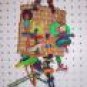 Square Chew bird toy parrots cage perch parrots conures
