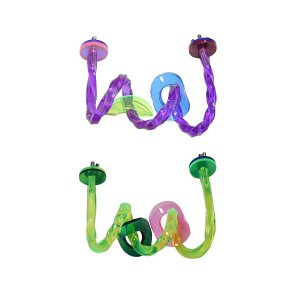 Acrylic Swirly Purple Small bird toy parts parrots cages perches