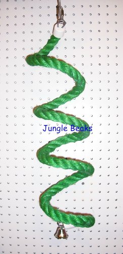 GREEN MED Sisal Rope Boing bird toy parts parrots cages perches