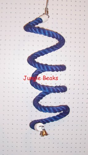 BLUE MED Sisal Rope Boing bird toy parts parrots cages perches