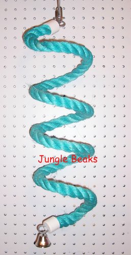 SKY BLUE MED Sisal Rope Boing bird toy parts parrots cages perches