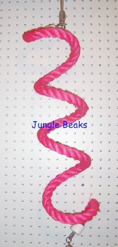 PINK LARGE Sisal Rope Boing bird toy parts parrots cages perch