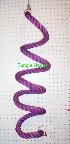 PURPLE LARGE Sisal Rope Boing bird toy parts parrots cages perch