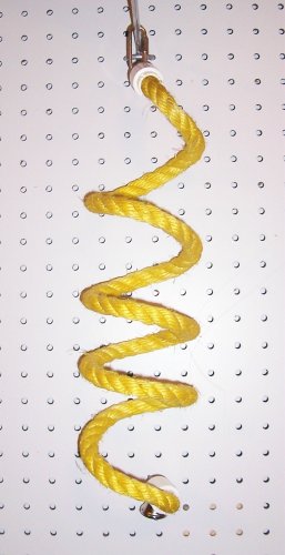 SMALL YELLOW Sisal Rope Boing bird toy swing parts parrots cages perches
