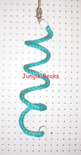SMALL SKY BLUE Sisal Rope Boing bird toy swing parts parrots cages perches