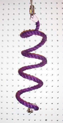 SMALL PURPLE Sisal Rope Boing bird toy swing parts parrots cages perches