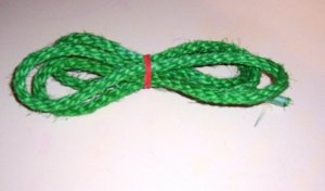 3/8" GREEN SISAL Rope Unoiled bird toy parts 5' glider