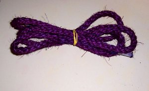 3/8" PURPLE SISAL Rope Unoiled bird toy parts 5' glider