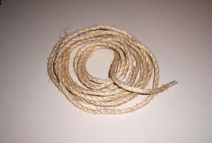 1/4" SISAL Rope Unoiled & Natural bird toy parts 20'