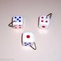 FOUR 1" DICE acrylic bird toys for parrots cages parts