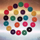 1" Colored Wood Wheels bird toy parts parrots crafts