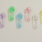 12 LRG Safety Pins bird toy parts parrot crafts transparent