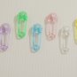 12 LRG Safety Pins bird toy parts parrot crafts transparent