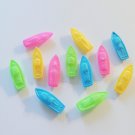 12 Plastic Speed Boats drilled bird toy parts projects kids