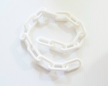2' WHITE Plastic Chain 2" bird toy parts parrots cages