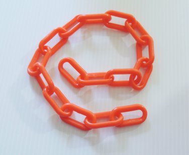2' 1.5" ORANGE Plastic Chain bird toy part parrot monky