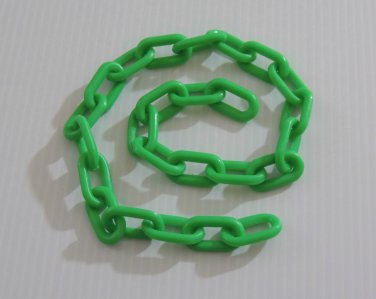 2' 1.5" GREEN Plastic Chain bird toy part parrot monkey