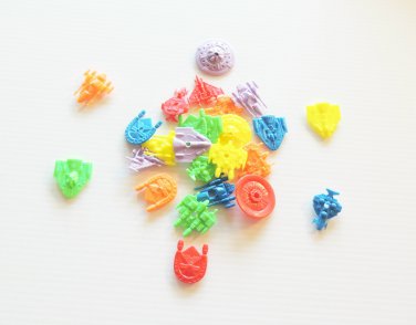 25 SPACE SHIPS 1/4" hole bird toy parts parrots cages crafts kids