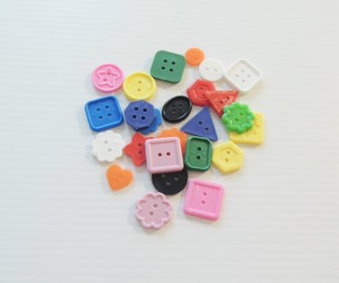 25 Mutli Buttons bird toy parts parrots kids crafts pet