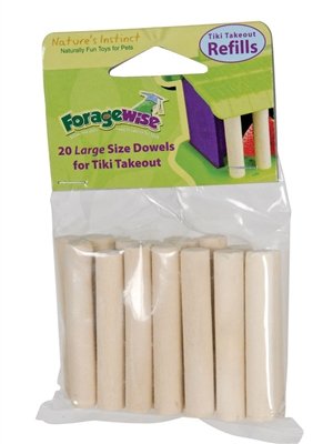 Tiki Hut REFILL pack large bird toy parts parrots wood