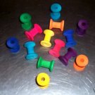 25 LONG NECK WOOD SPOOLS bird toy parts parrots crafts