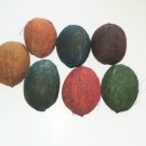3 Colored Fury 1/2 Coconuts bird toy parts parrots cage