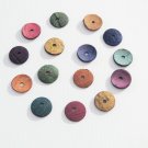 15 Colored Coconut discs bird toy parts parrots crafts