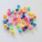 50 MUTLI SHAPE NEON BEADS bird toy parts parrots crafts