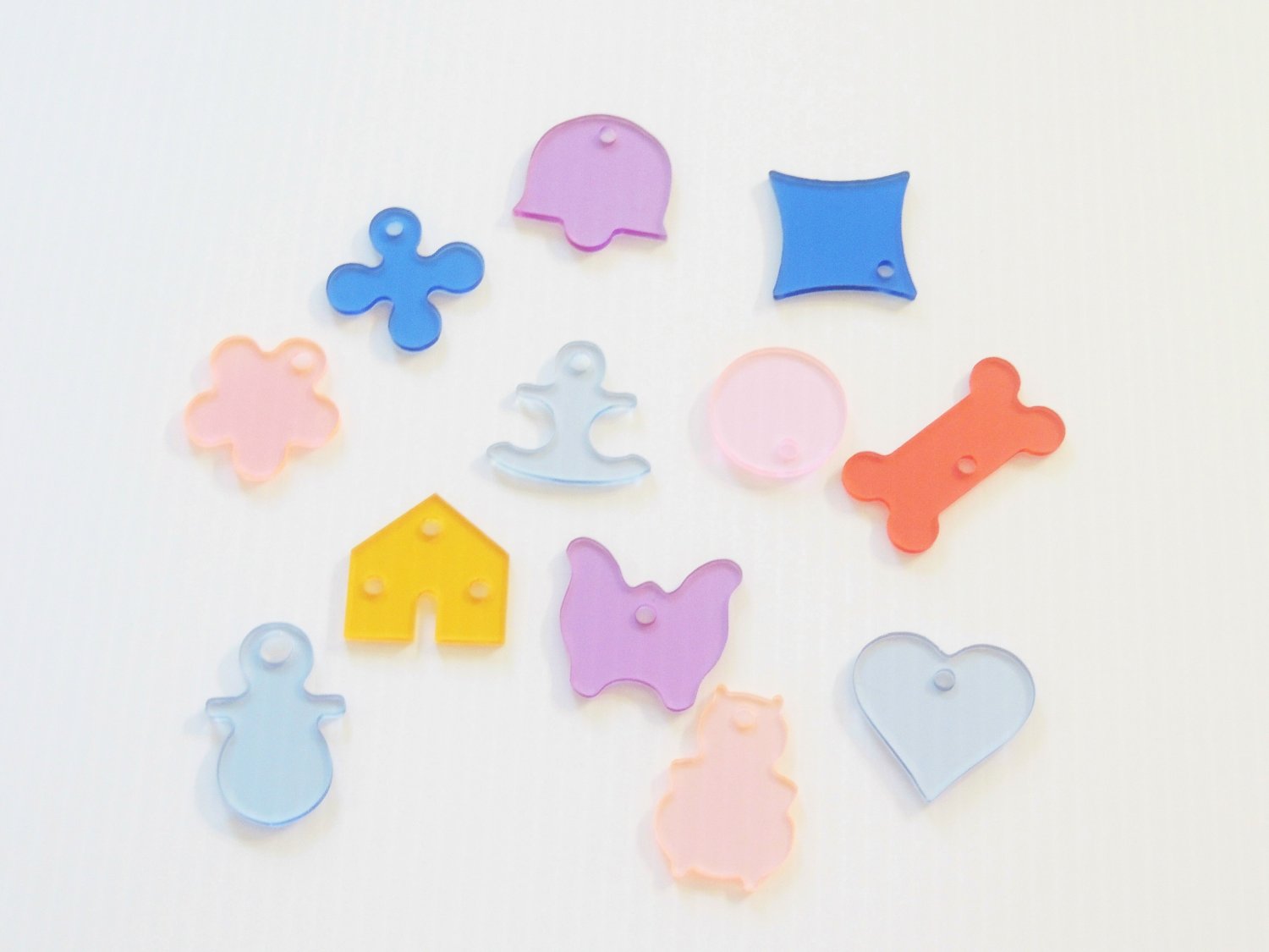 12 Acrylic Shapes bird toy parts parrots cages perches