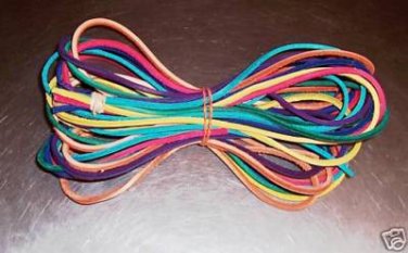 35 feet 1/8" Colored Leather laces bird toy part parrot