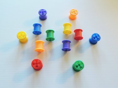 12 Plastic Spools bird toy parts parrots cages crafts